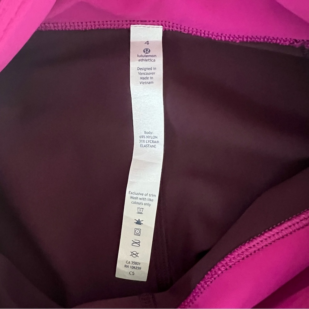 Lululemon Tight Stuff Crop Bordeaux Raspberry Size 4 - Picture 7 of 9